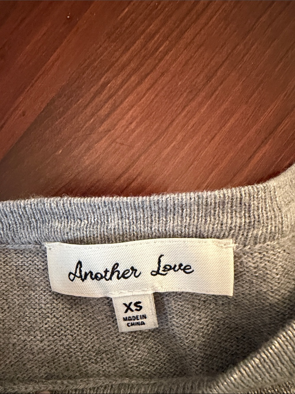 Another Love Men’s Crewneck Sweater — Light Gray Knit